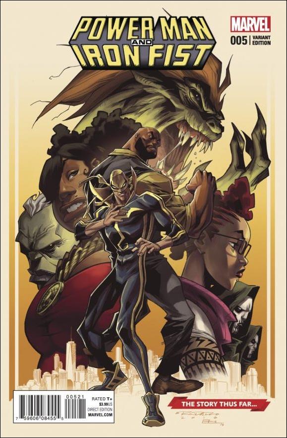 Power Man and Iron Fist (2016)  issue 5-B Khary Randolph The Story Thus Far... Cover