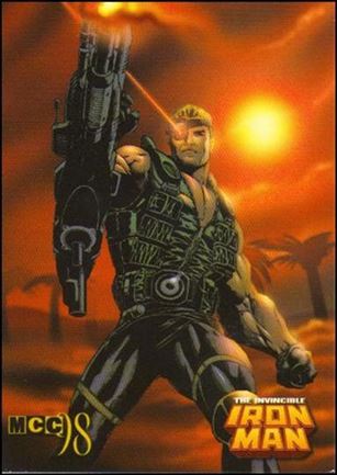 Marvel Creators Collection '98 (Base Set) card 72 Invincible Iron Man: Firefight