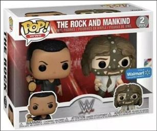 Pop! WWE Multi-Packs figure nn10 The Rock and Mankind Walmart Exclusive
