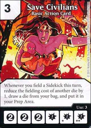 DC Comics Dice Masters Justice League  card 31 Save Civilians Basic Action Card 
