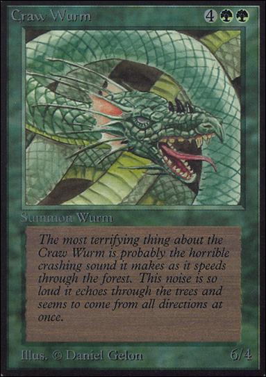 Magic the Gathering: Limited Edition Alpha (Base Set) card 190 Craw Wurm