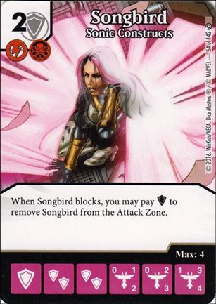 Marvel Dice Masters Civil War card 64 Songbird: Sonic Constructs