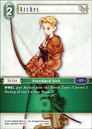 Final Fantasy Trading Card Game: Opus I (Base Set) card 088C Archer