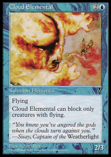 Magic the Gathering: Visions (Base Set) card 29 Cloud Elemental