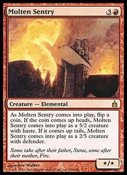 Magic the Gathering: Ravnica (Base Set)  card 136 Molten Sentry
