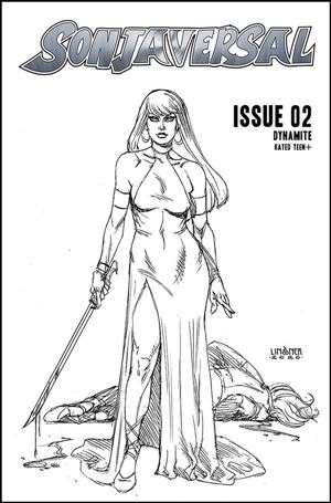 Sonjaversal issue 2-K Joseph Michael Linsner 1:20 Black & White Cover