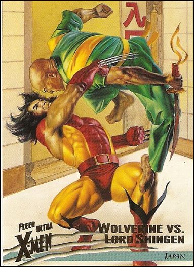 1996 Fleer Ultra X-Men: Wolverine (Base Set) card 32 Wolverine vs Lord Shingen