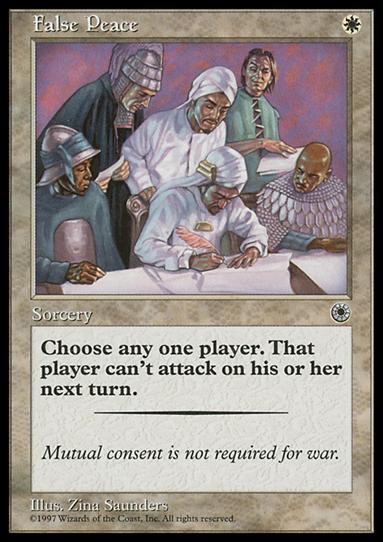 Magic the Gathering: Portal (Base Set) card 14 False Peace