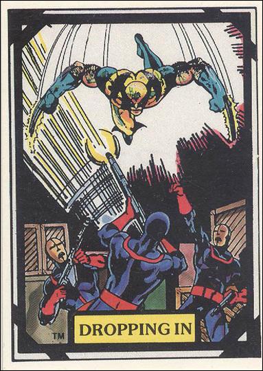 Wolverine Trivia (Base Set) card 32 Dropping In