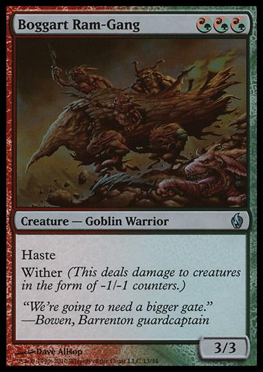Magic the Gathering: Premium Deck Series: Fire & Lightning (Base Set) card 13 Boggart Ram-Gang