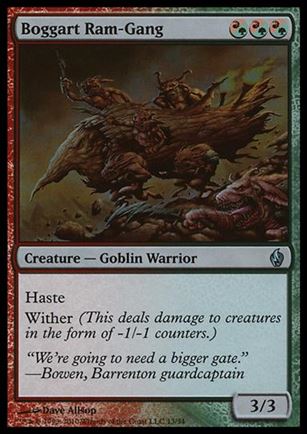 Magic the Gathering: Premium Deck Series: Fire & Lightning (Base Set) card 13 Boggart Ram-Gang