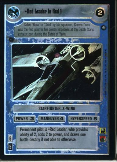 Star Wars: Reflections II: Expanding the Galaxy (Base Set) card 149 Red Leader In Red 1