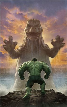 Godzilla vs. Hulk issue 1-J Stonehouse Virgin 1:100 Cover