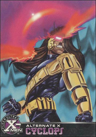 1996 Fleer Ultra X-Men All Chromium (Alternate X Embossed Subset) card 8 Cyclops