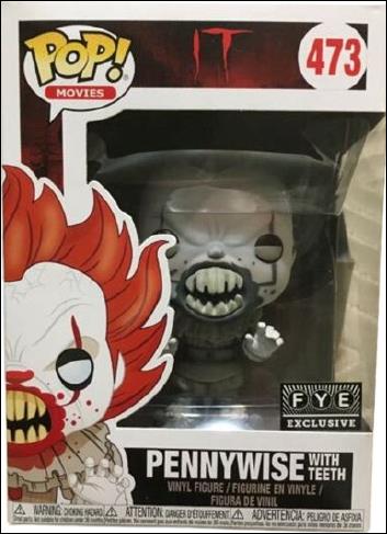 POP! Movies figure 473-C Pennywise with Teeth (Black & White) FYE Exclusive