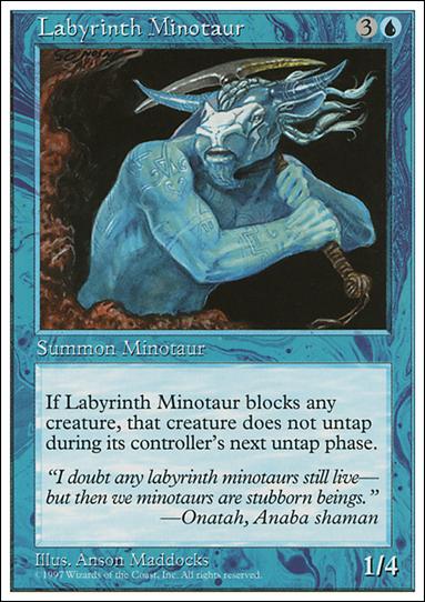 Magic the Gathering: 5th Edition (Base Set) card 97 Labyrinth Minotaur