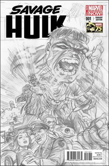 Savage Hulk (2014) issue 1-D Alex Ross 1:300 75th Anniversary Sketch Cover