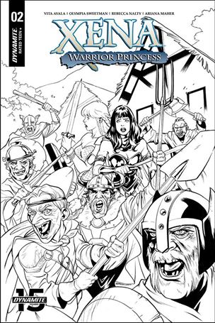 Xena: Warrior Princess (2019) issue 2-E Emanuela Lupacchino 1:20 Black & White Cover