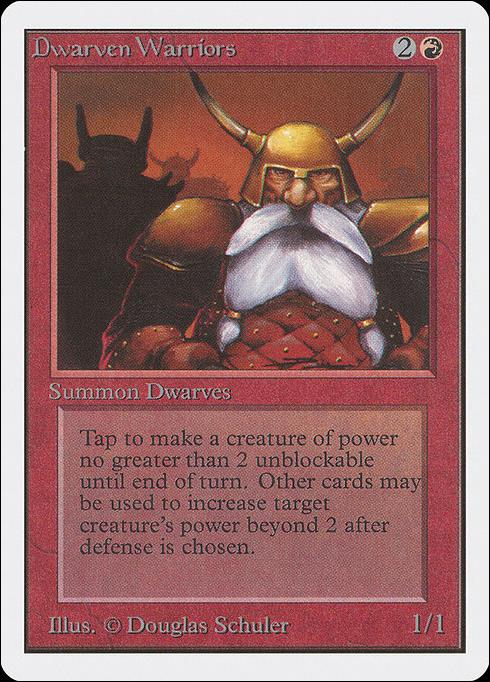 Magic the Gathering: Unlimited (Base Set) card 144 Dwarven Warriors