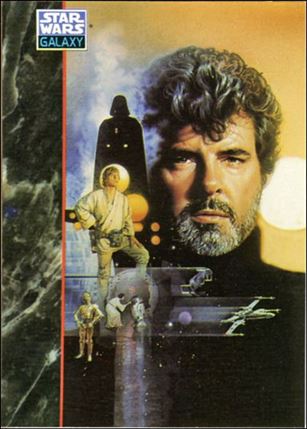 Star Wars Galaxy: Series 1 (Base Set) card 2 George Lucas