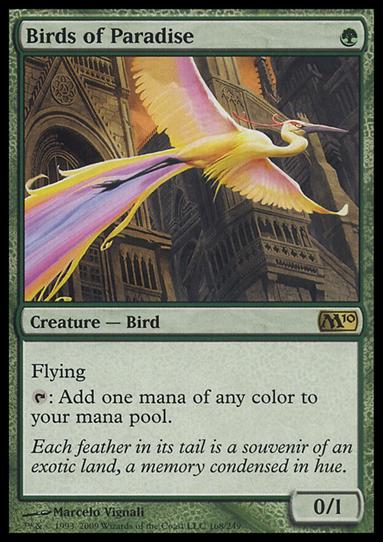 Magic the Gathering: 2010 Core Set (Base Set) card 168 Birds of Paradise