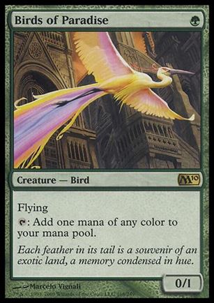 Magic the Gathering: 2010 Core Set (Base Set) card 168 Birds of Paradise