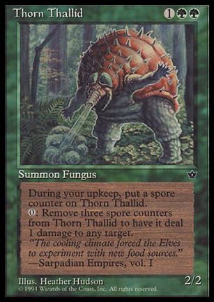 Magic the Gathering: Fallen Empires (Base Set) card 80-B Thorn Thallid