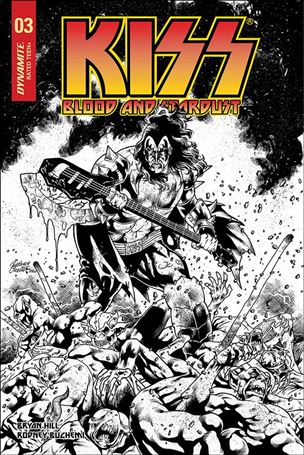 Kiss: Blood and Stardust issue 3-E Rodney Buchemi 1:10 Black & White Cover