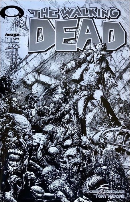 Walking Dead (2003) issue 1-OC Unbagged David Finch Walking Dead Day B&W Cover
