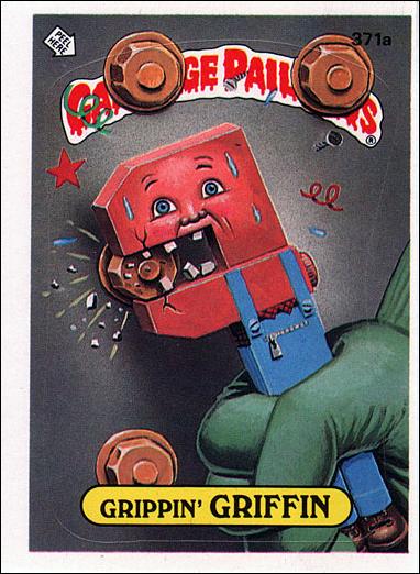 Garbage Pail Kids: Series 09 (Base Set) card 371a Grippin' Griffin