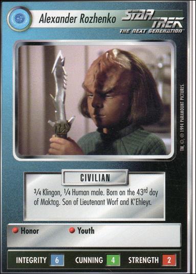 Star Trek: Premiere Unlimited (Base Set) card 196 Alexander Rozhenko 