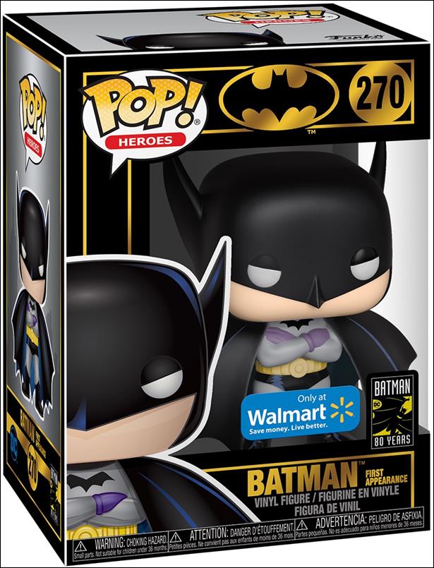 POP! Heroes figure 270-B Batman First Appearance (Sun Faded) Walmart
