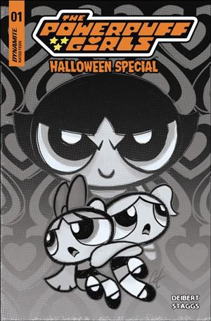 Powerpuff Girls: Halloween Special issue 1-G Cat Staggs B&W 1:10 Cardstock Cover