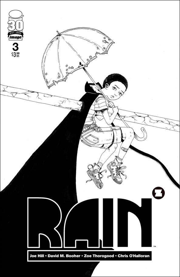 Joe Hill's Rain issue 3-D Zoe Thorogood 1:50 Black & White Cover
