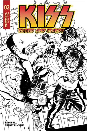 Kiss: Blood and Stardust issue 3-G Maria Sanapo 1:30 Black & White Cover