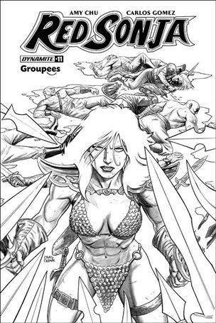 Red Sonja (2017) issue 11-J Craig Cermak Groupees Exclusive B&W Cover