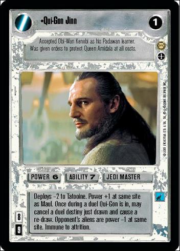 Star Wars: Tatooine Limited (Base Set) card 60 Qui-Gon Jinn (Alternate Image)