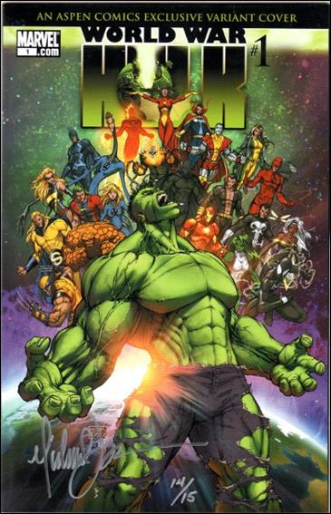 World War Hulk issue 1-G DF Aspen Comiccs Cover (Signed by M. Turner) 1/15