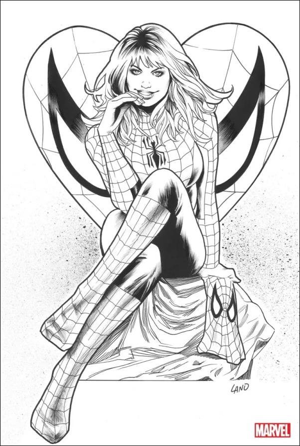 Amazing Spider-Man (2022) issue 25-P Greg Land 1:50 Virgin B&W Cover