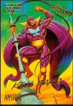 Fleer Ultra Spider-Man (Gold-Foil Signature Parallel Base Set) card 3 Answer