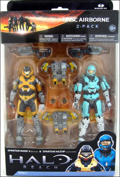 Halo Reach 2-Packs (Series 2)  figure 2 UNSC Airborne (Spartan Mark V and Spartan Hazop)