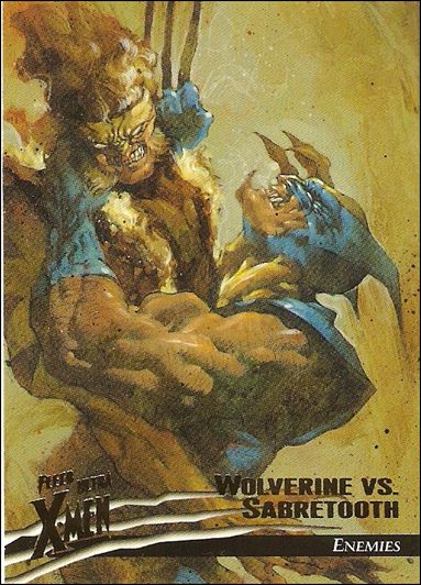 1996 Fleer Ultra X-Men: Wolverine (Base Set) card 68 Wolverine vs Sabretooth