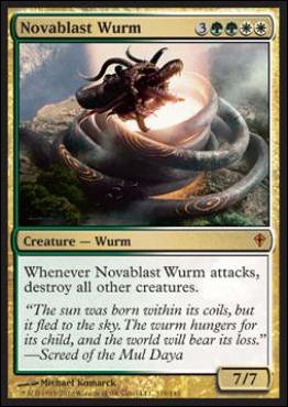 Magic the Gathering: Worldwake (Base Set) card 119 Novablast Wurm