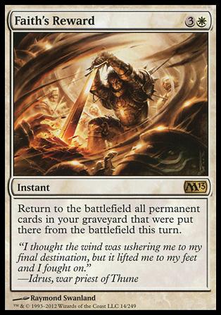Magic the Gathering: 2013 Core Set (Base Set) card 14 Faith's Reward