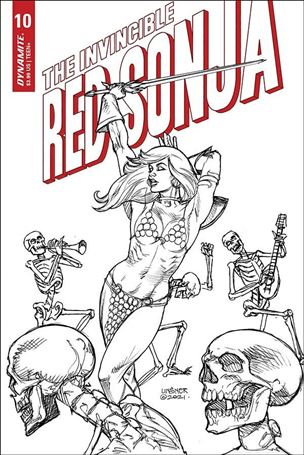 Invincible Red Sonja issue 10-S Joseph Michael Linsner 1:25 Cover
