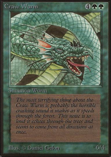 Magic the Gathering: Limited Edition Beta (Base Set) card 191 Craw Wurm