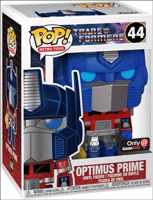 POP! Retro Toys figure 44 Optimus Prime (x/ Axe) GameStop Exclusive