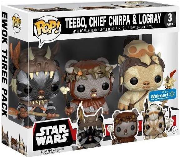 POP! Star Wars Multi-Packs figure nn9 Teebo, Chief Chirpa & Logray 3 Pack Walmart