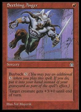 Magic the Gathering: Stronghold (Base Set) card 96 Seething Anger