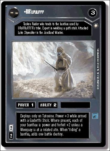 Star Wars: Special Edition Limited (Base Set) card 30 RR'uruurrr